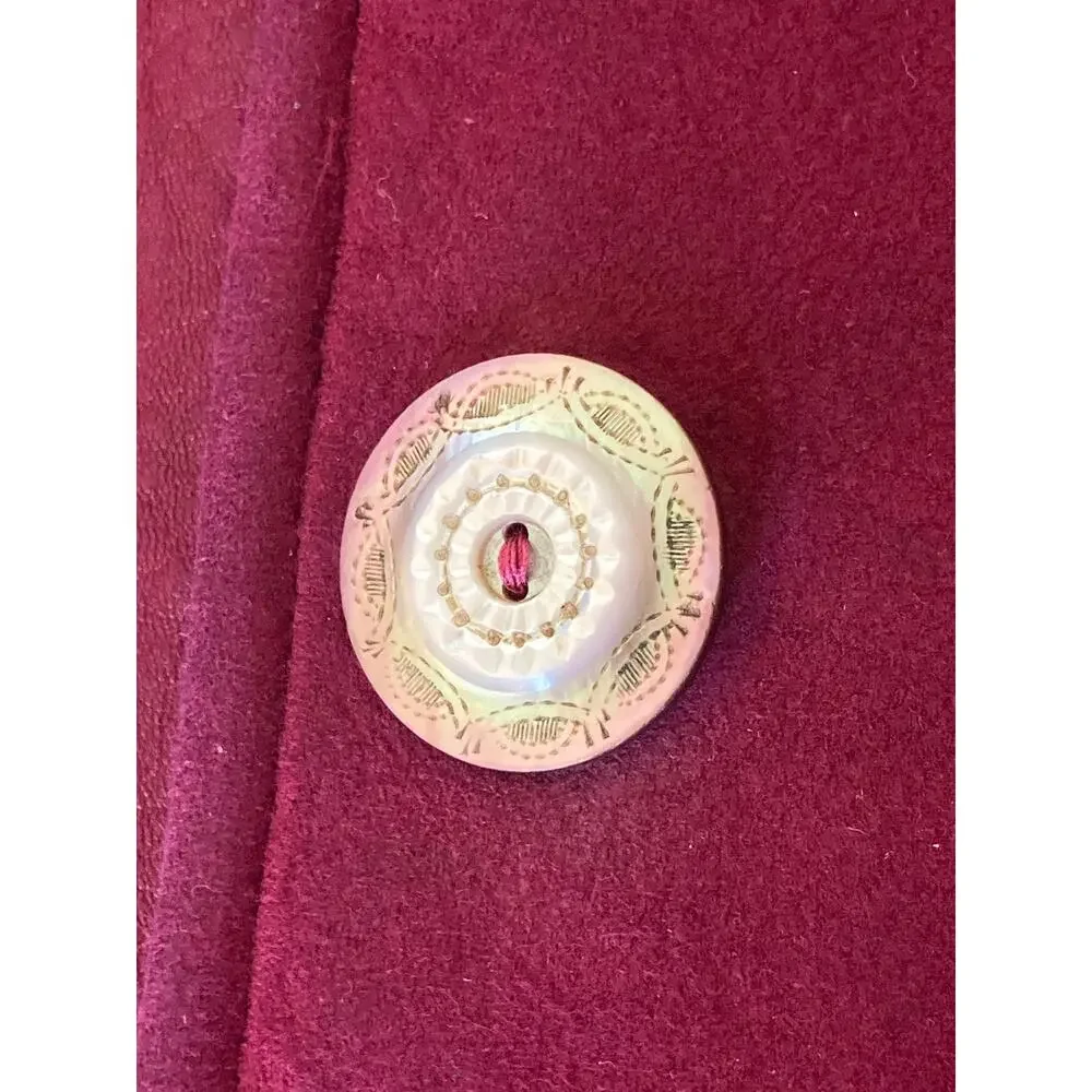 Vintage Burgundy suede cropped jacket ladies medium - Picture 15 of 16